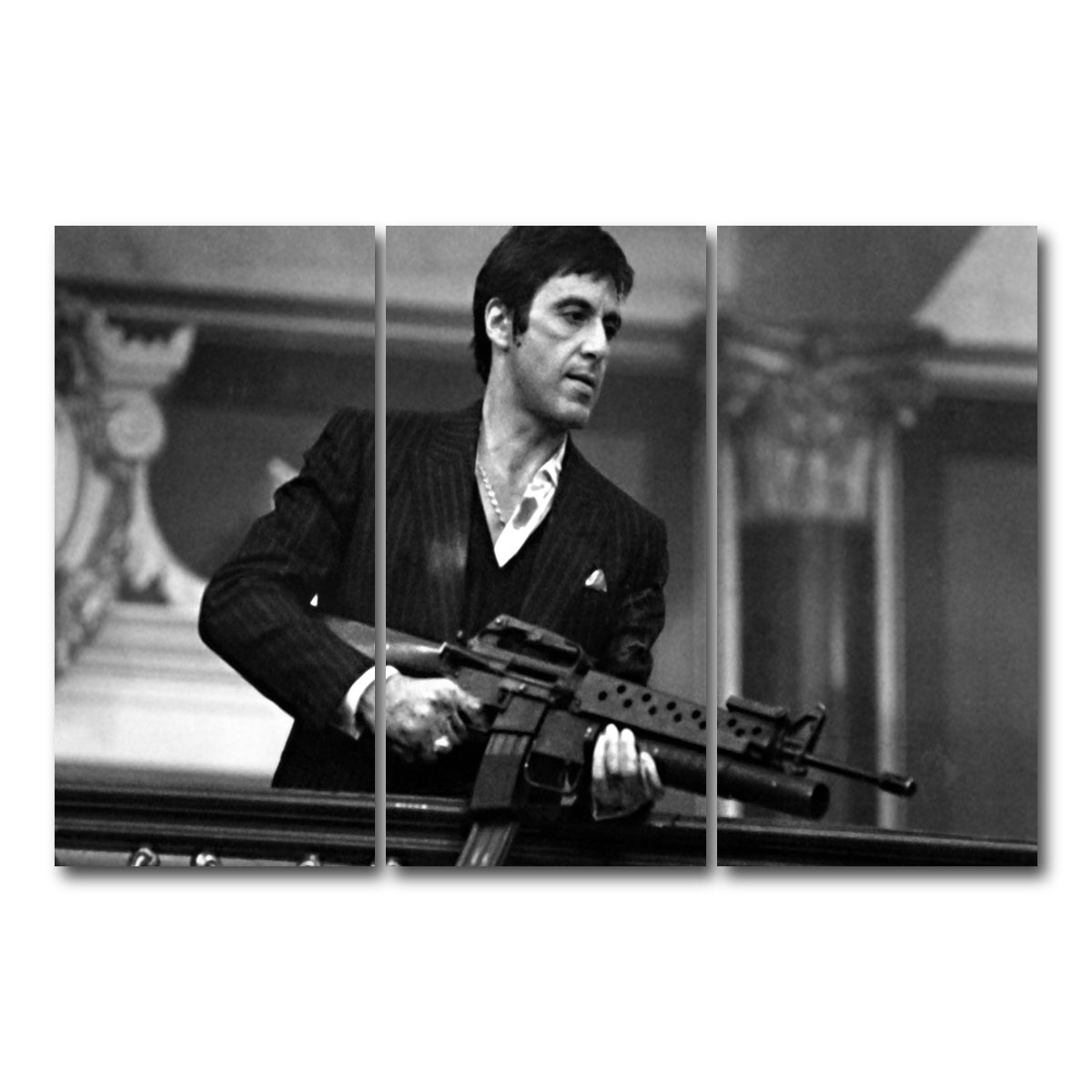 AUTO-MOCKUP WHITE | Tony Montana | 3 Piece | Gallery Wrap Canvas | group=12x24