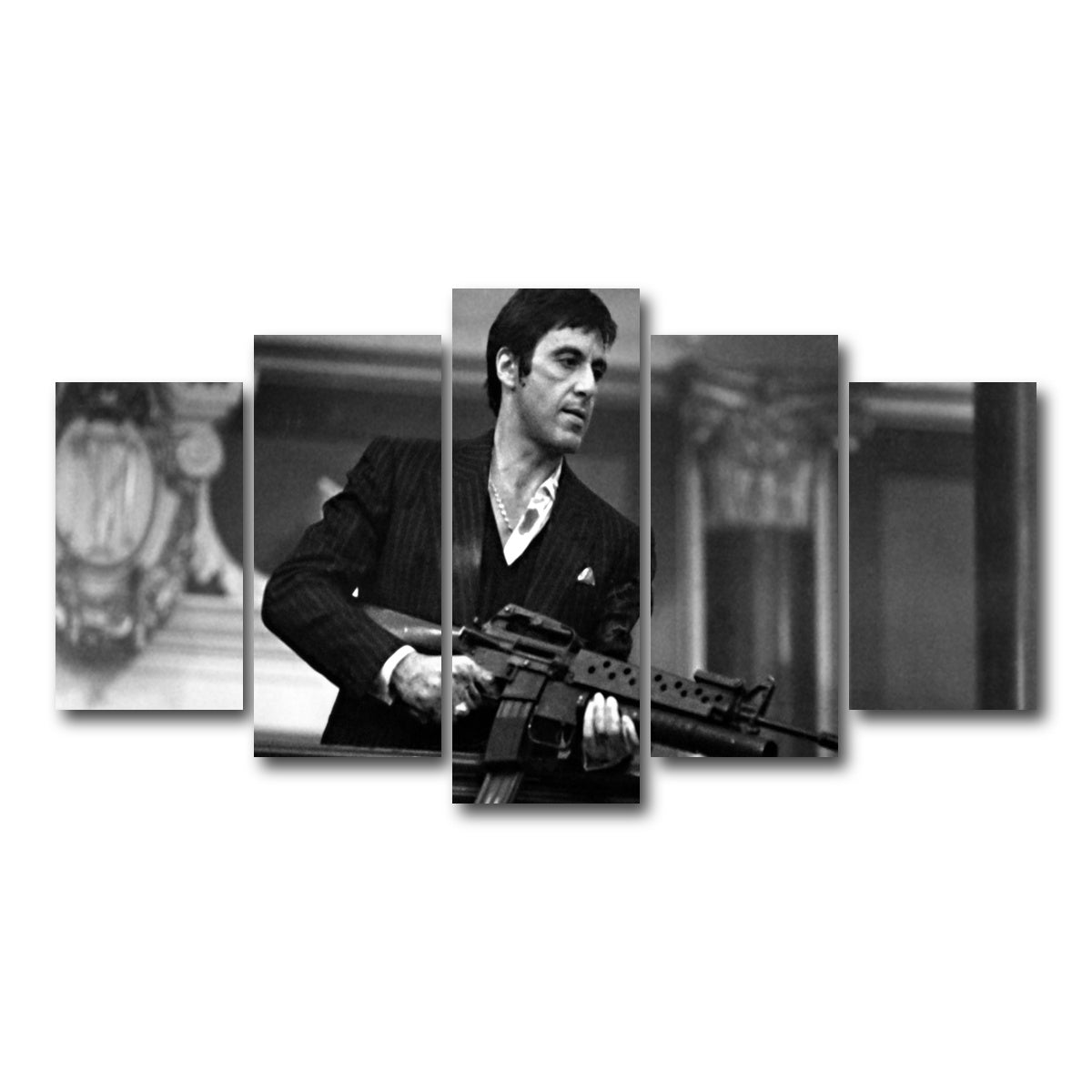 AUTO-MOCKUP WHITE | Tony Montana | 5 Piece | Gallery Wrap Canvas | group=5_normal