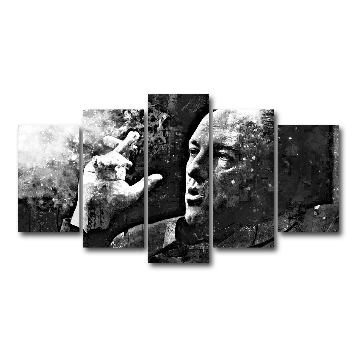 AUTO-MOCKUP WHITE | Tony Soprano Grayscale | 5 Piece | Gallery Wrap Canvas | group=5_normal