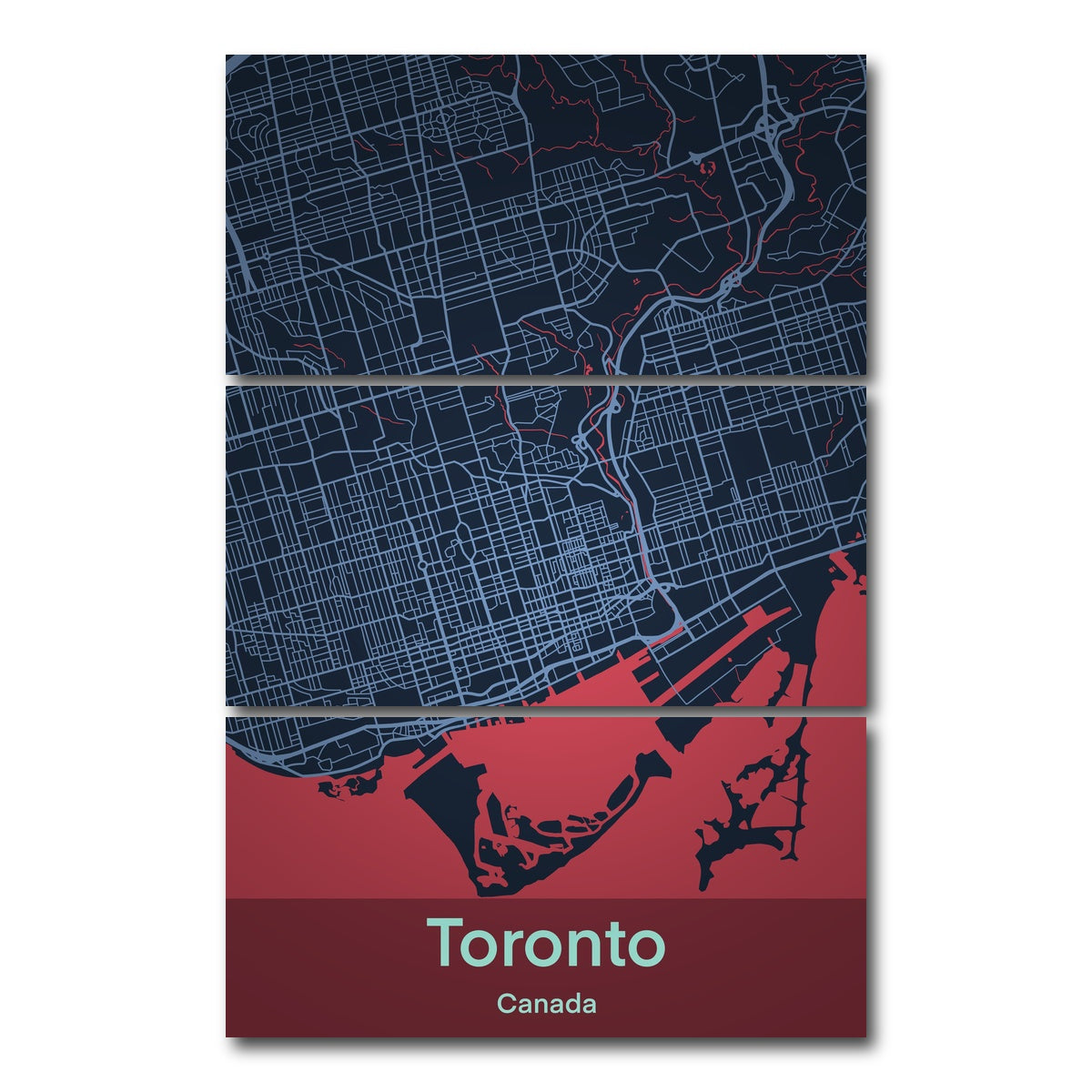 AUTO-MOCKUP WHITE | Toronto | 3 Piece | Gallery Wrap Canvas | group=12x24_stacked