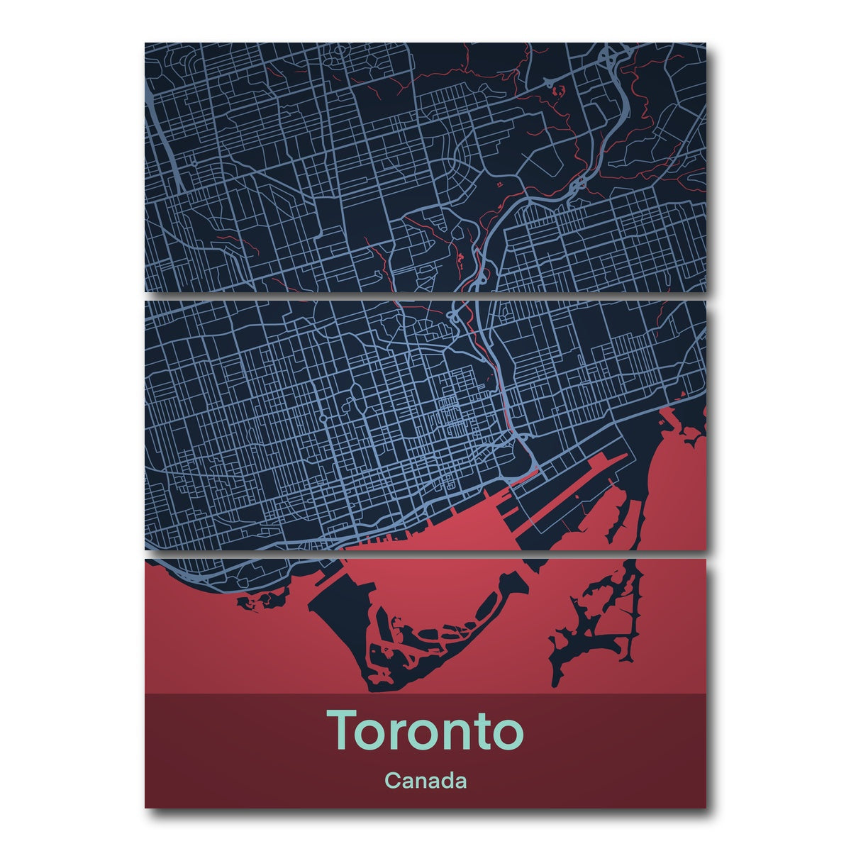 AUTO-MOCKUP WHITE | Toronto | 3 Piece | Gallery Wrap Canvas | group=8x18_stacked
