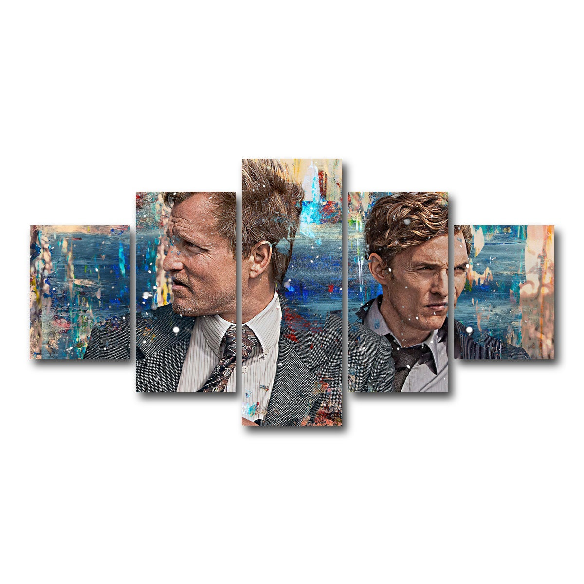 AUTO-MOCKUP WHITE | True Detective | 5 Piece | Gallery Wrap Canvas | group=5_short