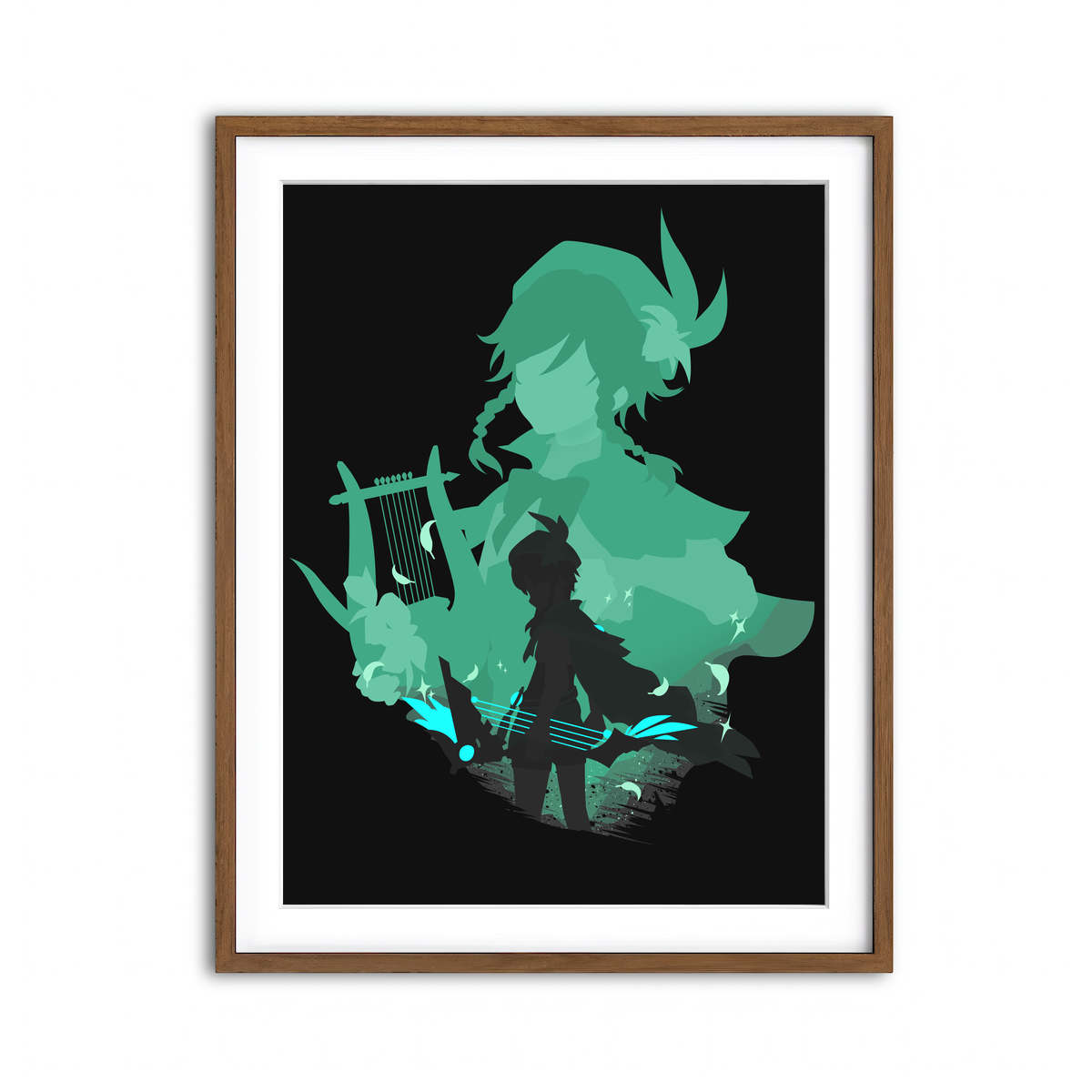 Framed Print 3x4 Walnut