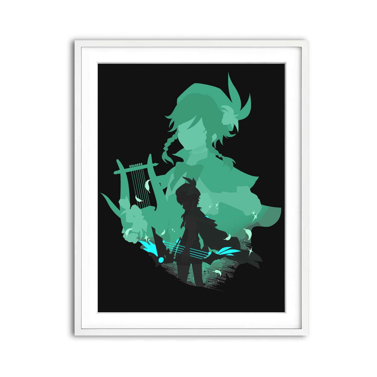 Framed Print 3x4 White