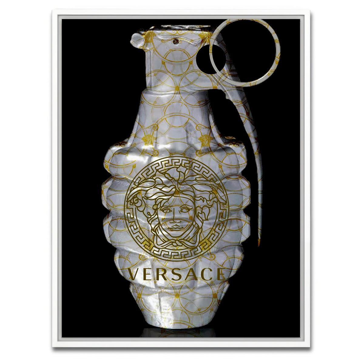 AUTO-MOCKUP WHITE | Versace Grenade | 1 Piece | White Framed Canvas | group=3x4