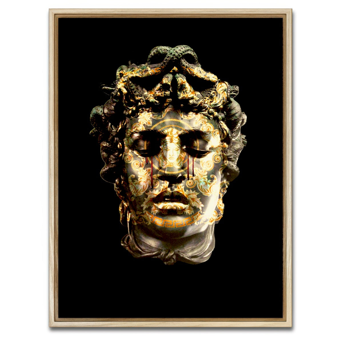 AUTO-MOCKUP WHITE | Versace Tears | 1 Piece | Natural Framed Canvas | group=3x4