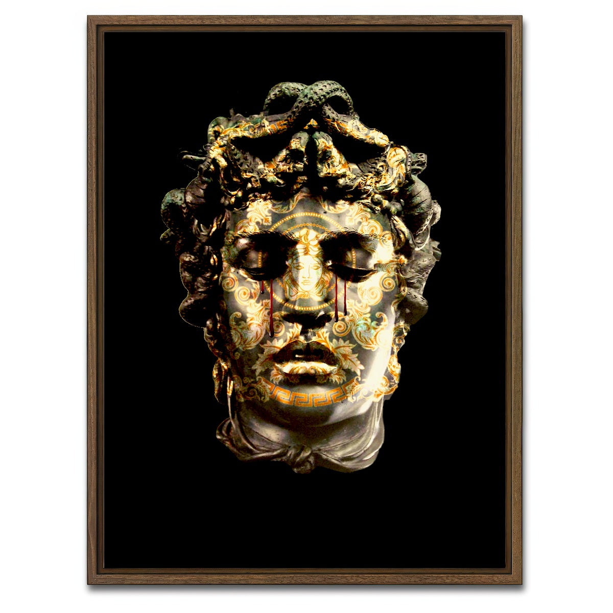 AUTO-MOCKUP WHITE | Versace Tears | 1 Piece | Walnut Framed Canvas | group=3x4