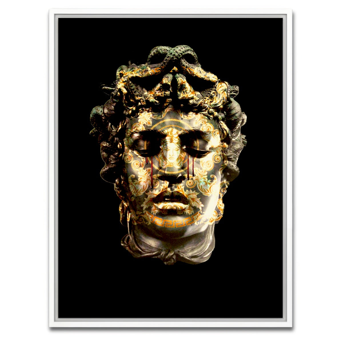 AUTO-MOCKUP WHITE | Versace Tears | 1 Piece | White Framed Canvas | group=3x4