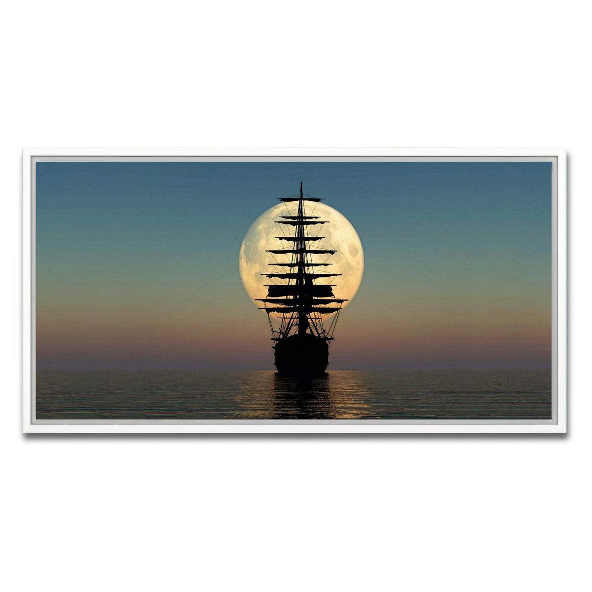 AUTO-MOCKUP WHITE | Vintage Ship | 1 Piece | White Framed Canvas | group=2x1