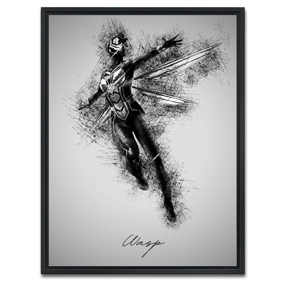 AUTO-MOCKUP WHITE | Wasp | 1 Piece | Black Framed Canvas | group=3x4