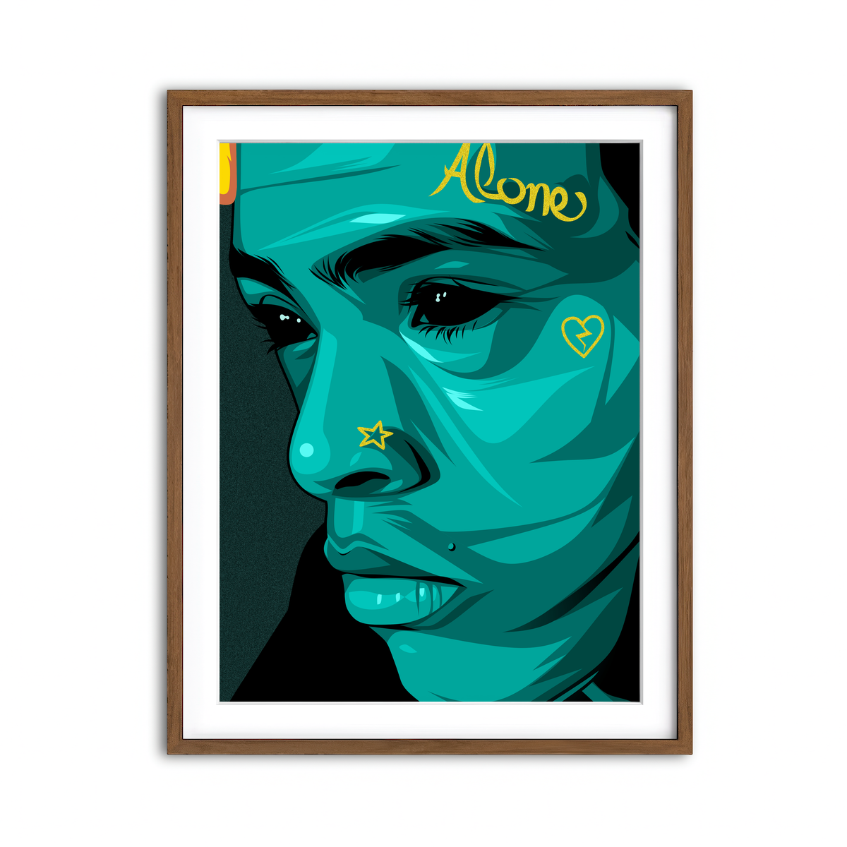 Framed Print 3x4 Walnut