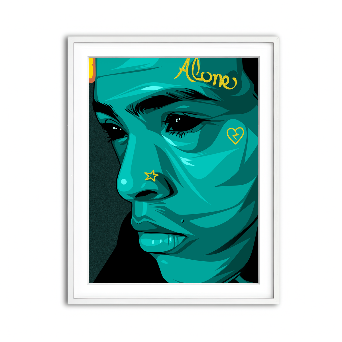 Framed Print 3x4 White