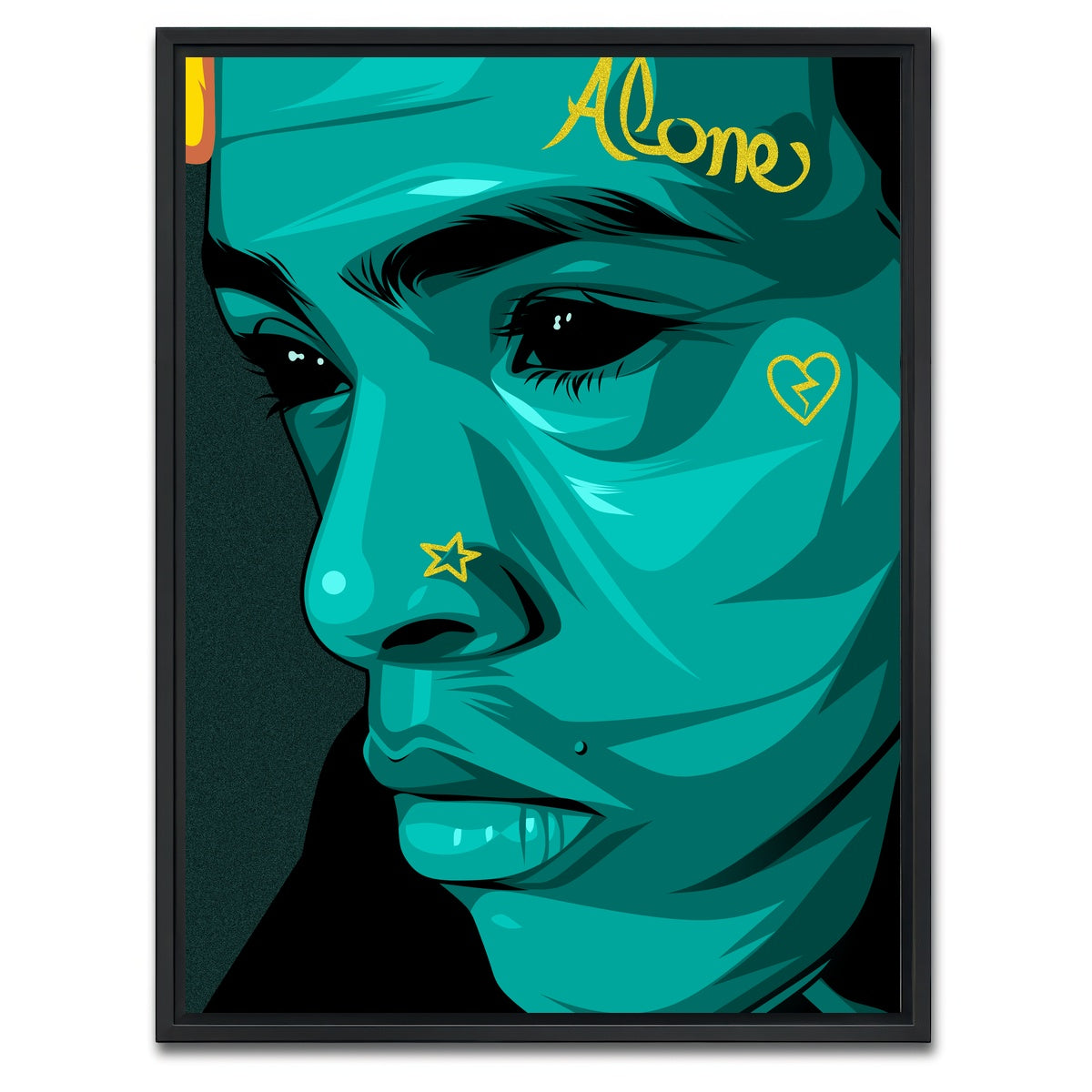 AUTO-MOCKUP WHITE | XXXTentacion Landscape | 1 Piece | Black Framed Canvas | group=3x4