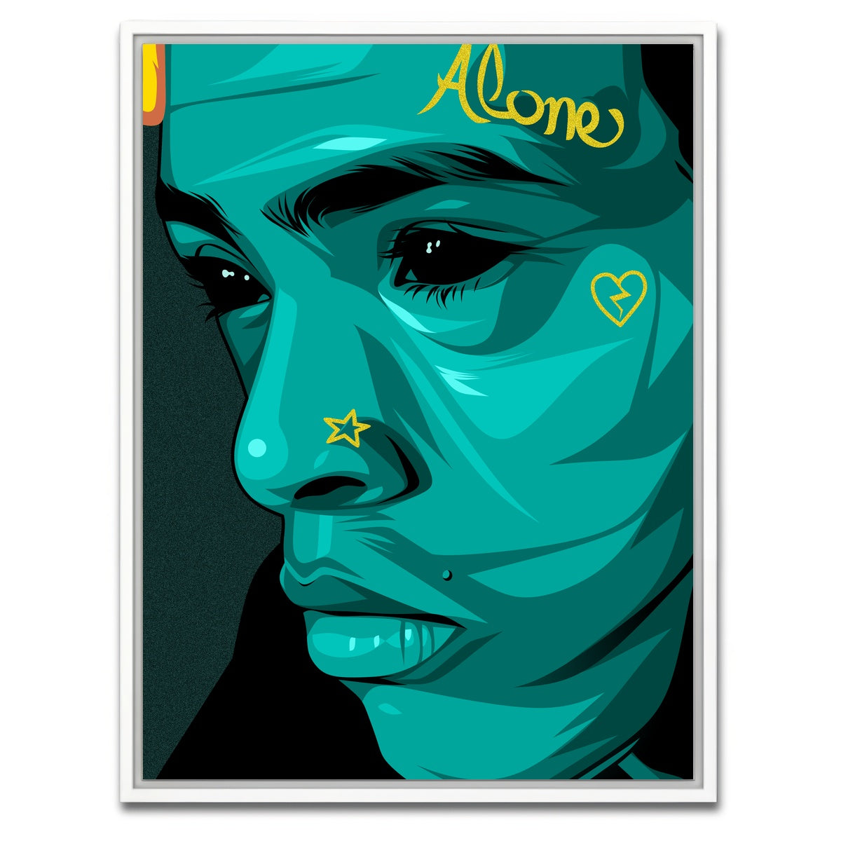 AUTO-MOCKUP WHITE | XXXTentacion Landscape | 1 Piece | White Framed Canvas | group=3x4