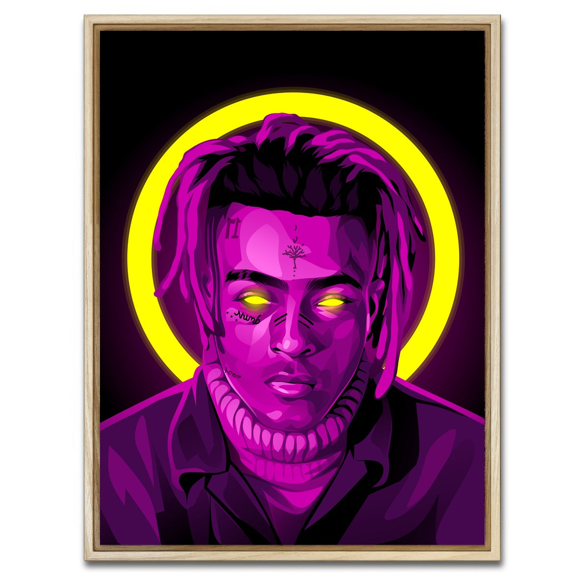 AUTO-MOCKUP WHITE | Xxxtentacion | 1 Piece | Natural Framed Canvas | group=3x4