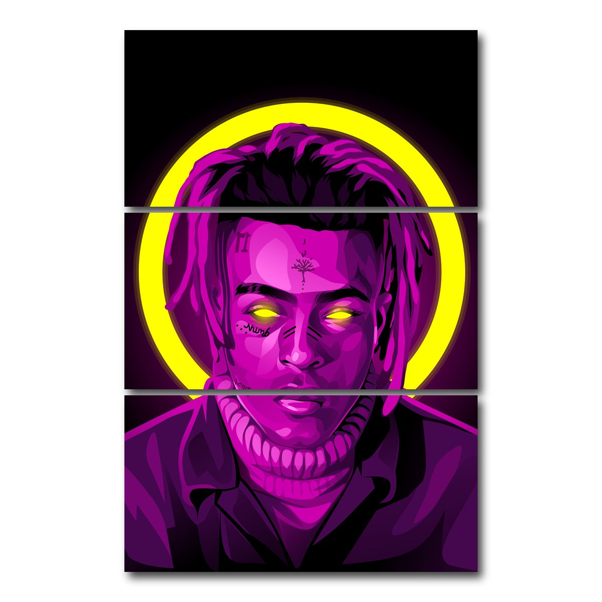 AUTO-MOCKUP WHITE | Xxxtentacion | 3 Piece | Gallery Wrap Canvas | group=12x24_stacked