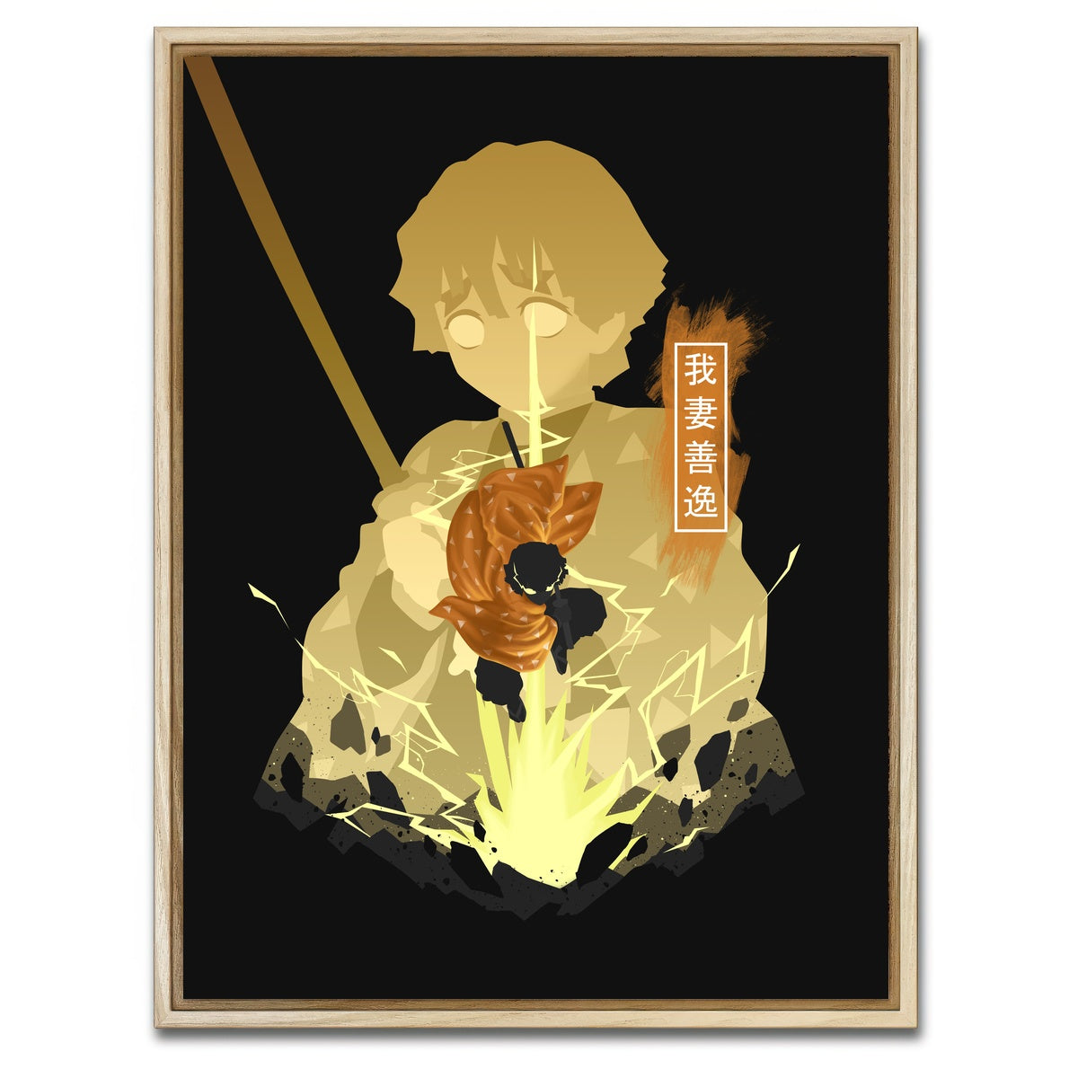 AUTO-MOCKUP WHITE | Zenitsu | 1 Piece | Natural Framed Canvas | group=3x4