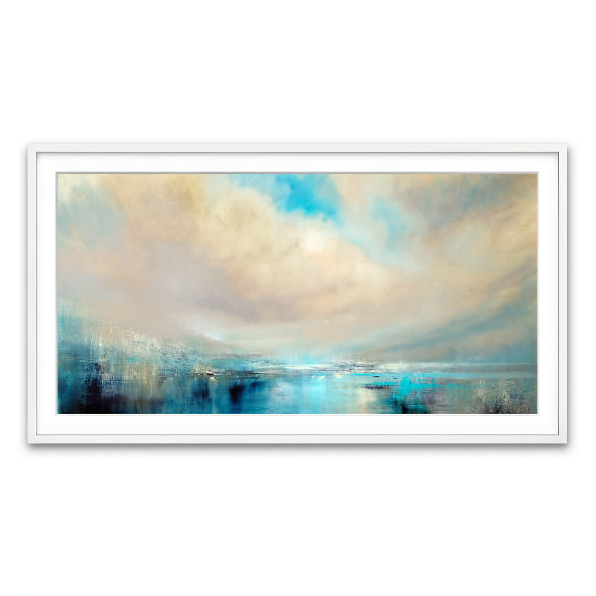 Framed Print 2x1 White