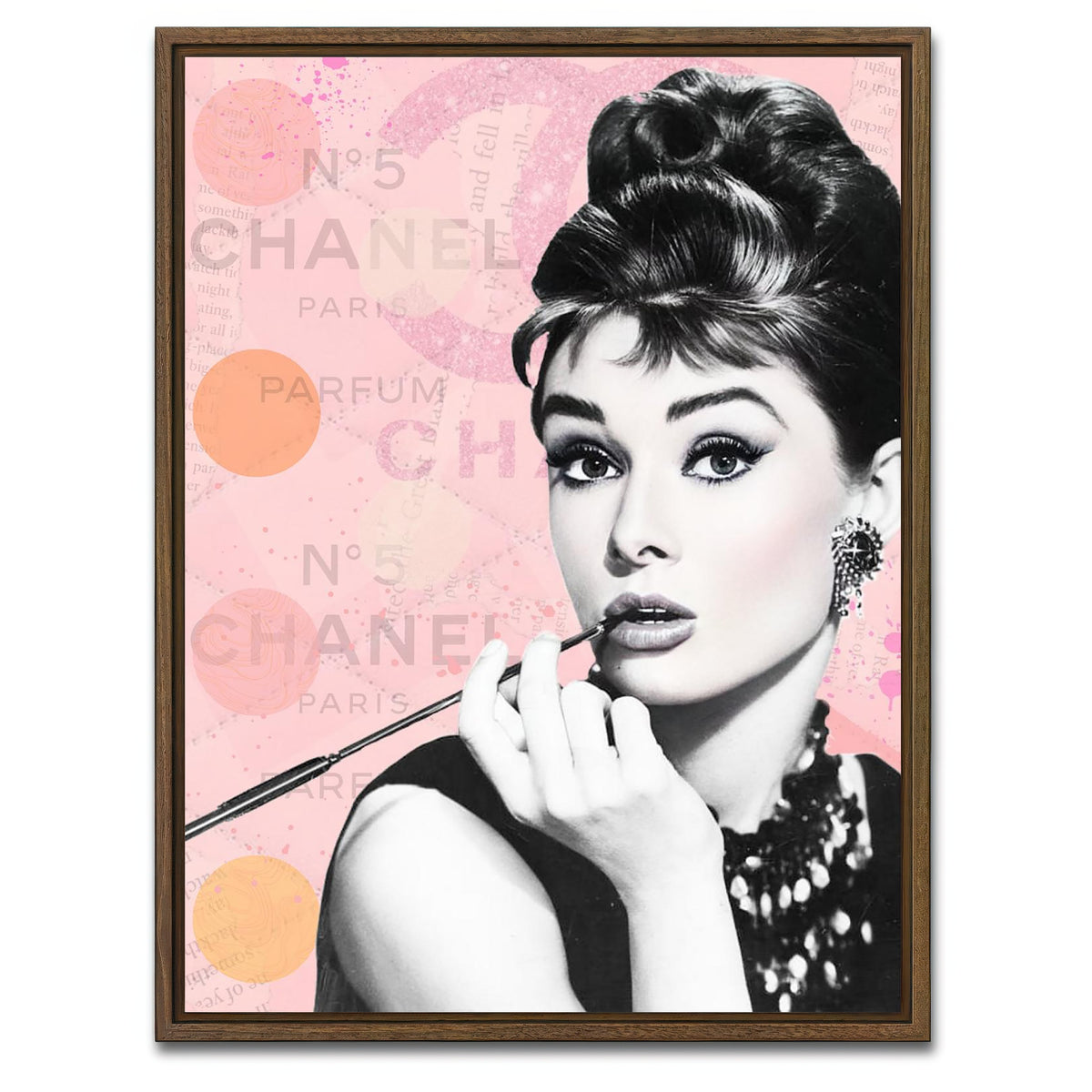 AUTO-MOCKUP WHITE | audrey | 1 Piece | Walnut Framed Canvas | group=3x4