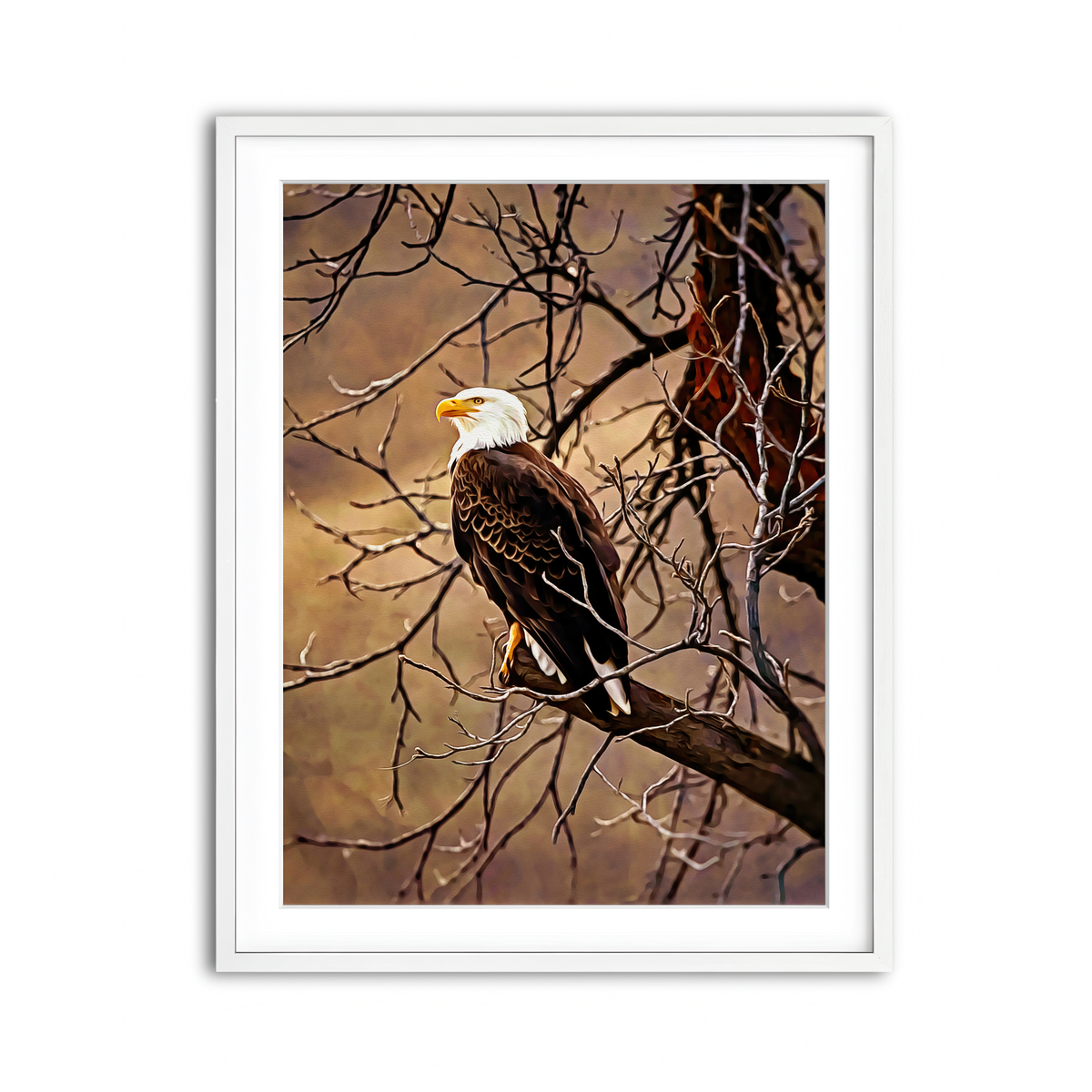 Framed Print 3x4 White