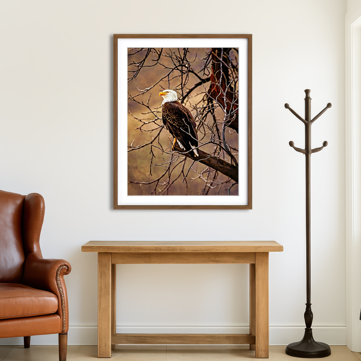 AUTO-MOCKUP ROOM | Bald Eagle Wall Art