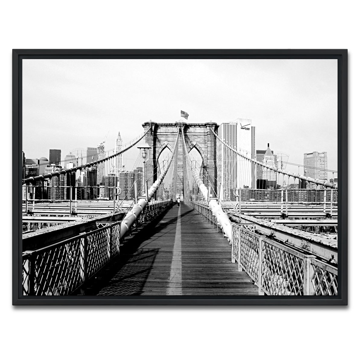 AUTO-MOCKUP WHITE | brooklyn bridge flag | 1 Piece | Black Framed Canvas | group=4x3