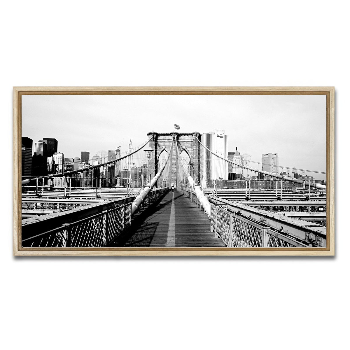 AUTO-MOCKUP WHITE | brooklyn bridge flag | 1 Piece | Natural Framed Canvas | group=2x1