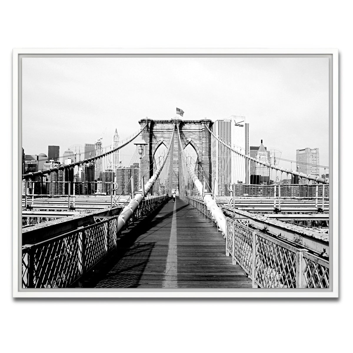 AUTO-MOCKUP WHITE | brooklyn bridge flag | 1 Piece | White Framed Canvas | group=4x3