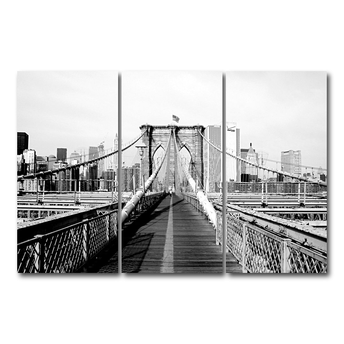 AUTO-MOCKUP WHITE | brooklyn bridge flag | 3 Piece | Gallery Wrap Canvas | group=12x24