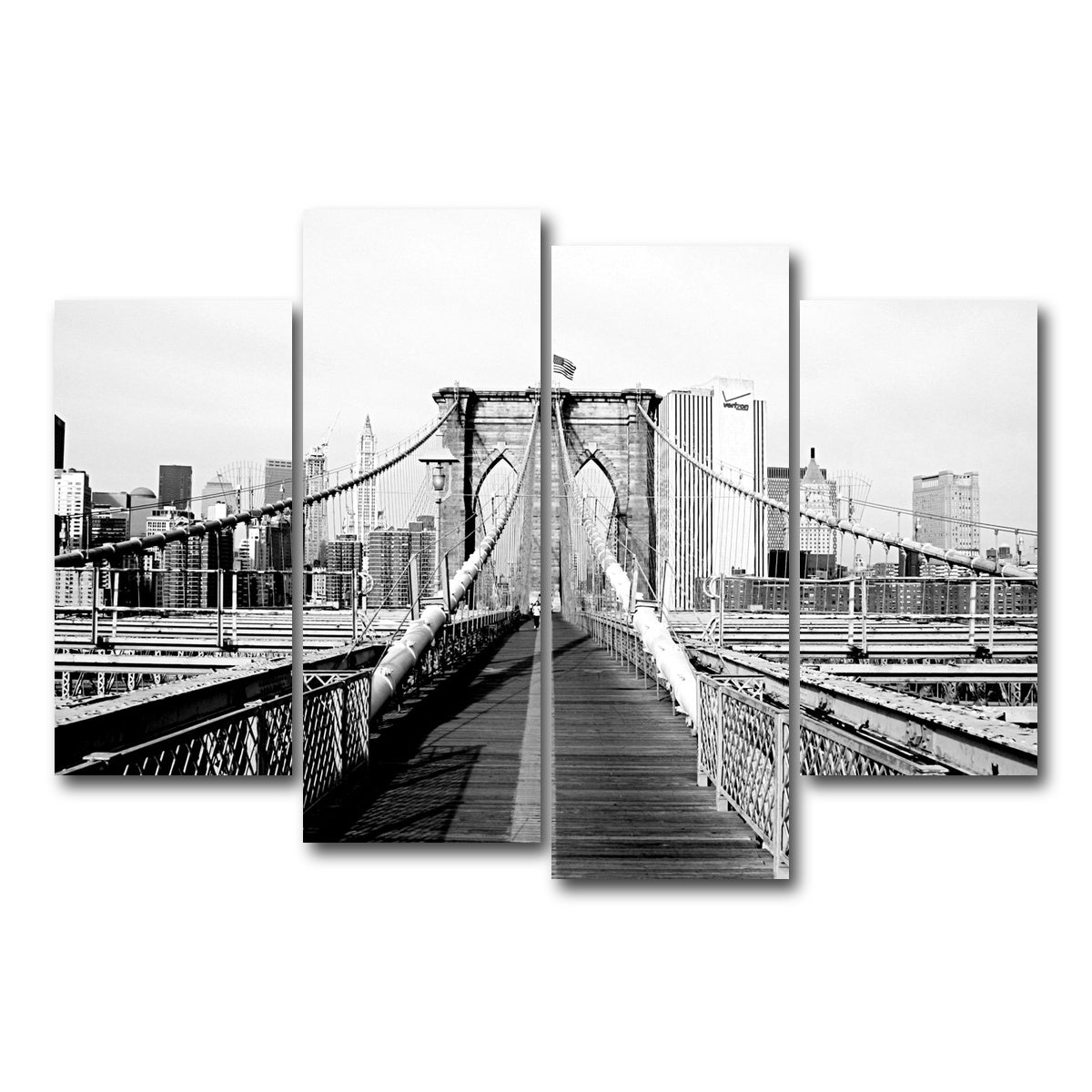 AUTO-MOCKUP WHITE | brooklyn bridge flag | 4 Piece | Gallery Wrap Canvas | group=4_short