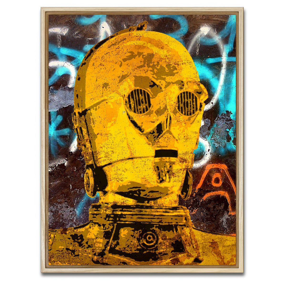 AUTO-MOCKUP WHITE | c3po | 1 Piece | Natural Framed Canvas | group=3x4