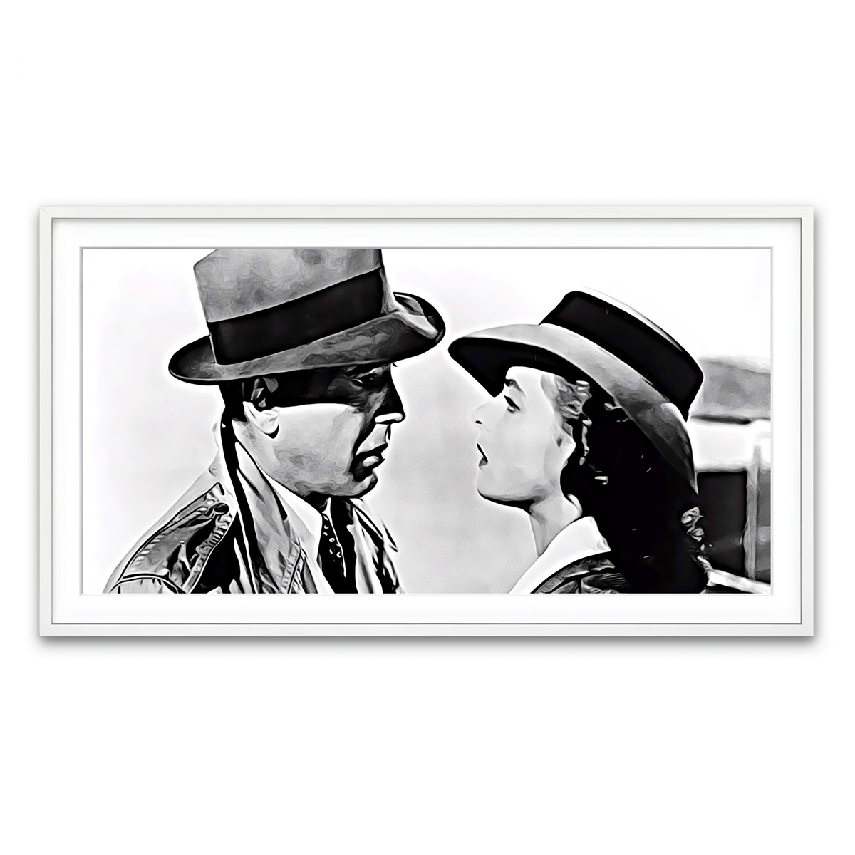 Framed Print 2x1 White