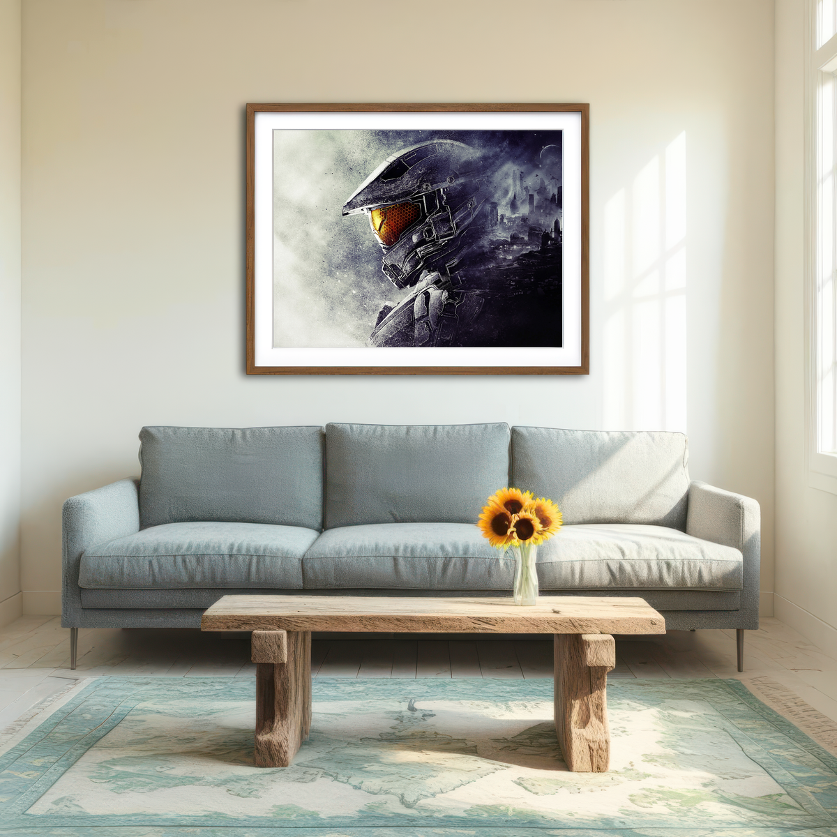 AUTO-MOCKUP ROOM | Halo Master Chief Wall Art