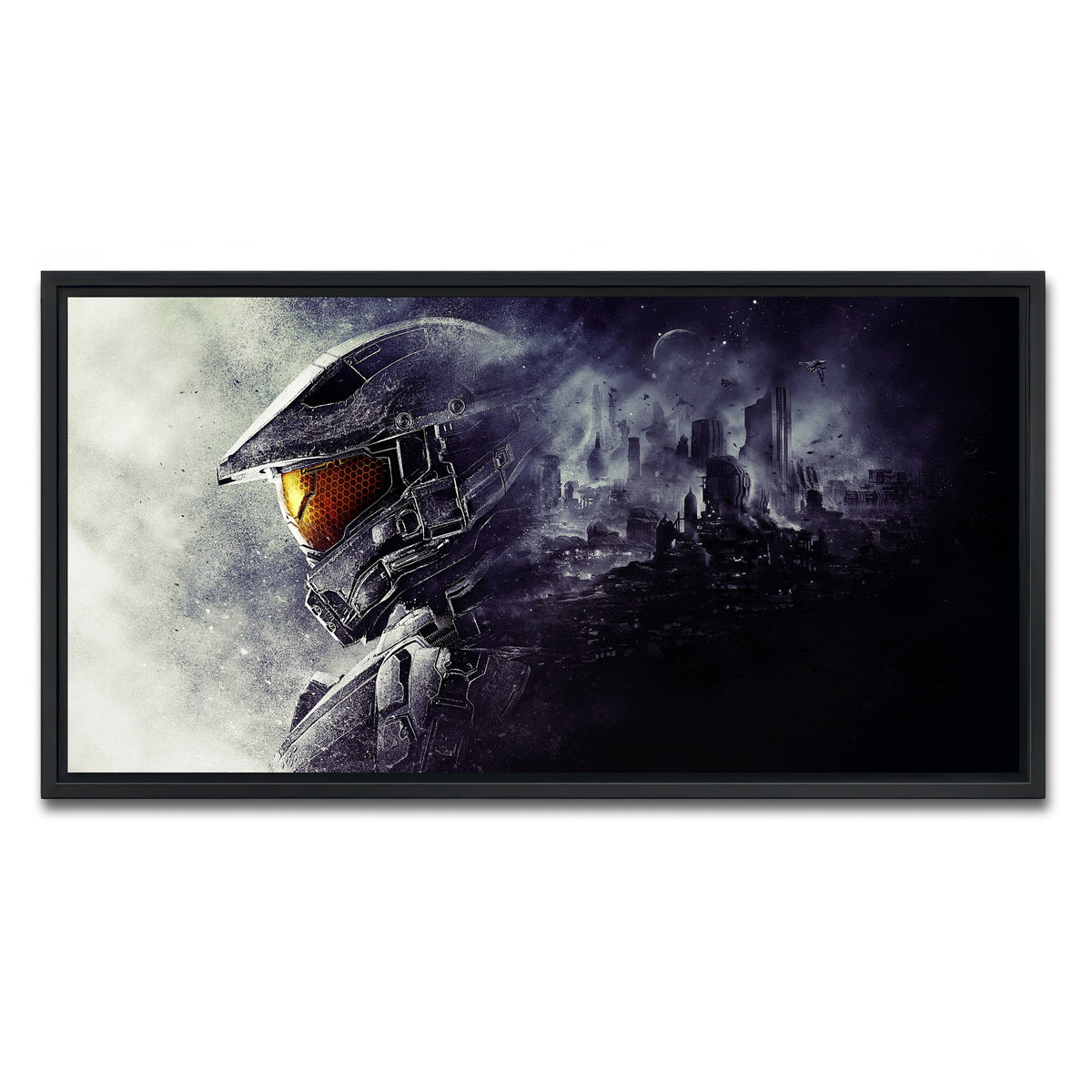AUTO-MOCKUP WHITE | halo master chief | 1 Piece | Black Framed Canvas | group=2x1
