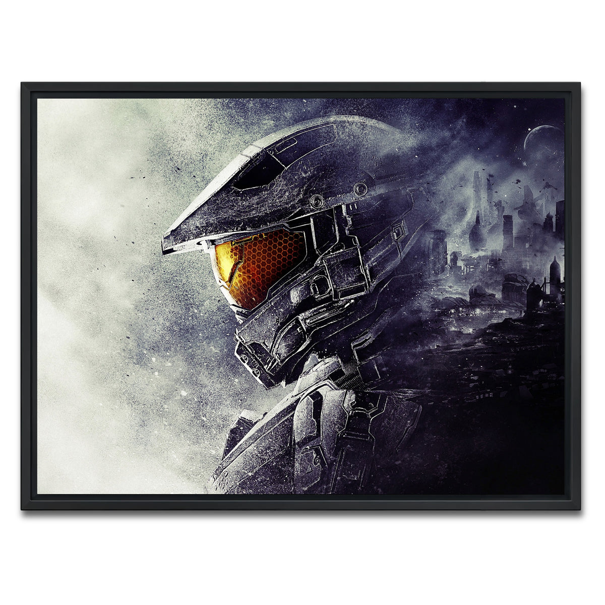 AUTO-MOCKUP WHITE | halo master chief | 1 Piece | Black Framed Canvas | group=4x3
