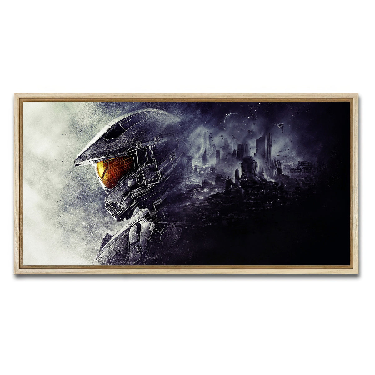 AUTO-MOCKUP WHITE | halo master chief | 1 Piece | Natural Framed Canvas | group=2x1