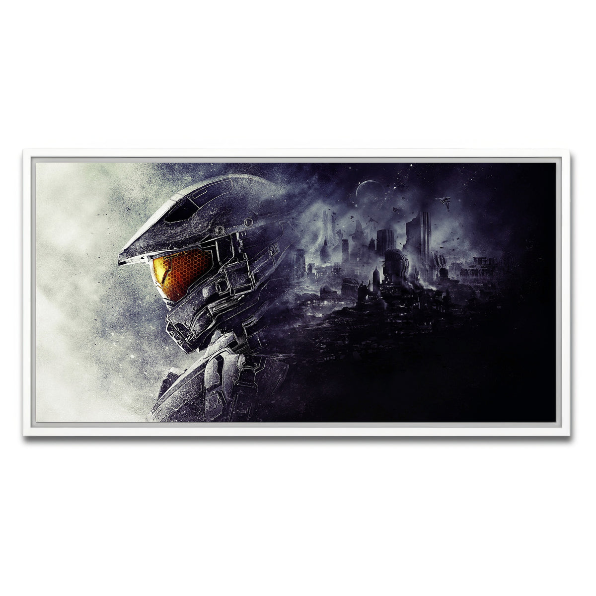 AUTO-MOCKUP WHITE | halo master chief | 1 Piece | White Framed Canvas | group=2x1