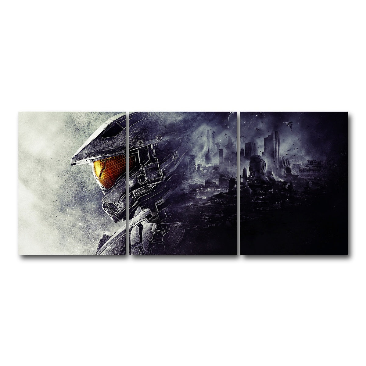 AUTO-MOCKUP WHITE | halo master chief | 3 Piece | Gallery Wrap Canvas | group=18x24