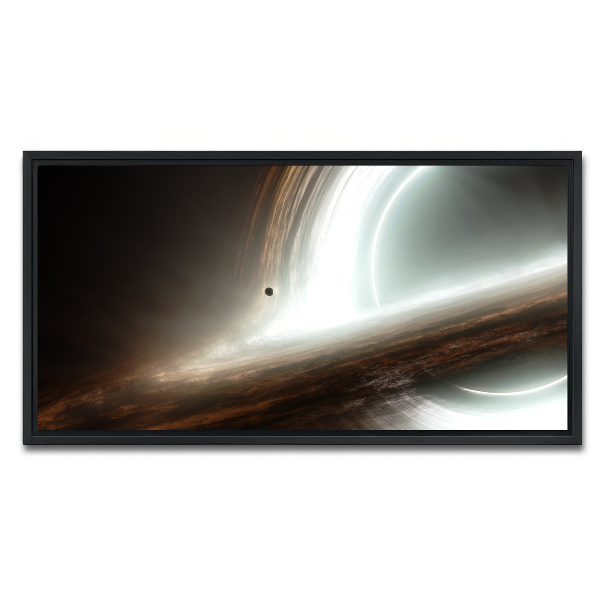 AUTO-MOCKUP WHITE | interstellar gargantua | 1 Piece | Black Frame | group=2x1
