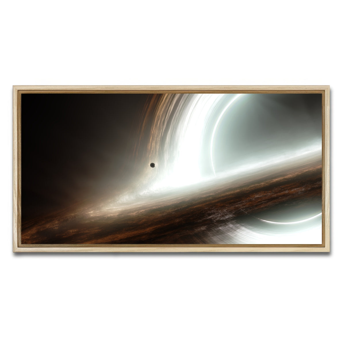 AUTO-MOCKUP WHITE | interstellar gargantua | 1 Piece | Natural Frame | group=2x1