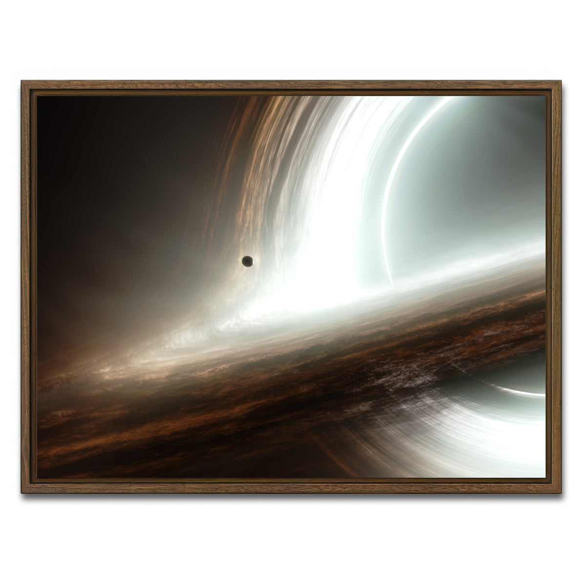 AUTO-MOCKUP WHITE | interstellar gargantua | 1 Piece | Walnut Frame | group=4x3