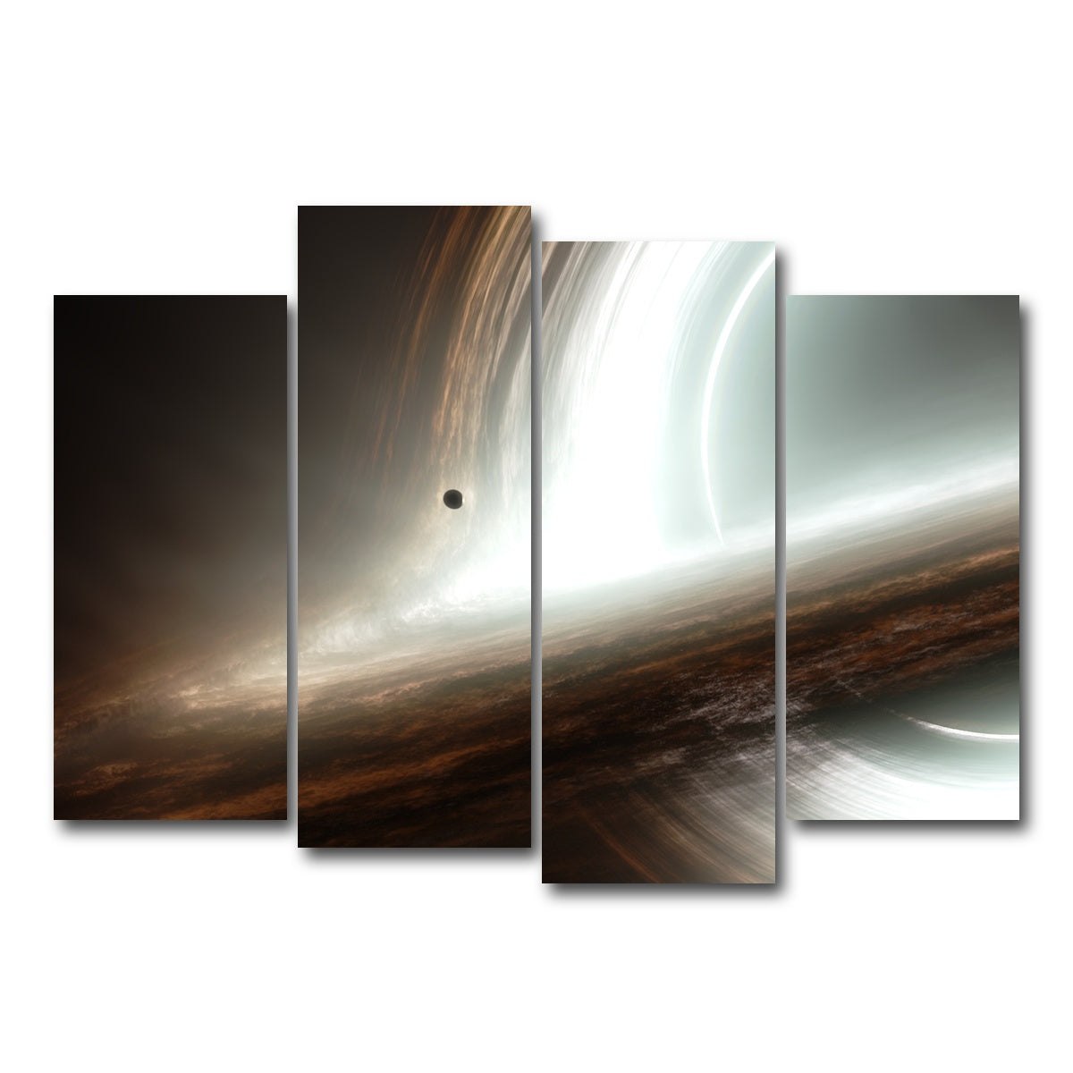 AUTO-MOCKUP WHITE | interstellar gargantua | 4 Piece | Gallery Wrapped | group=4_normal