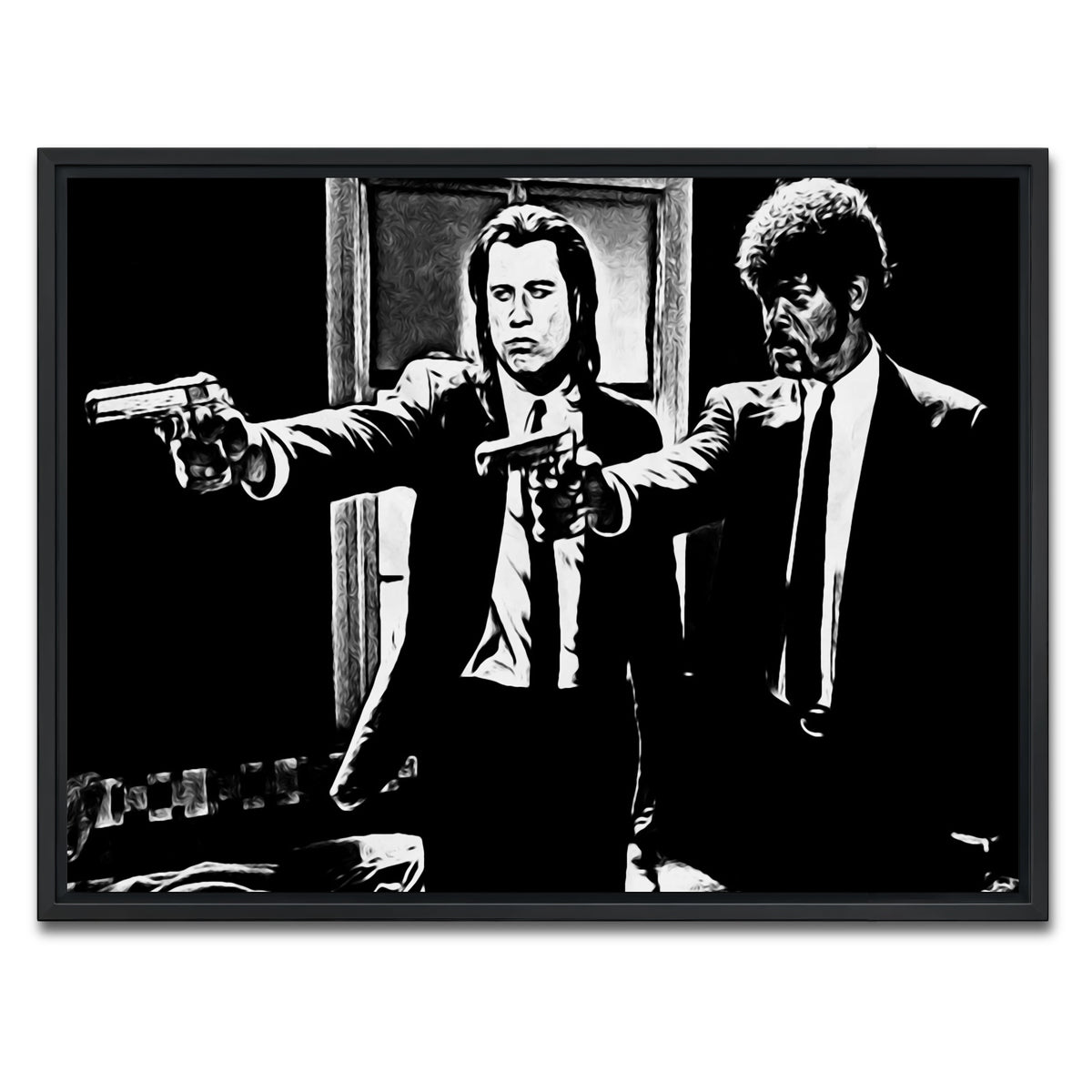 AUTO-MOCKUP WHITE | pulp fiction | 1 Piece | Black Framed Canvas | group=4x3