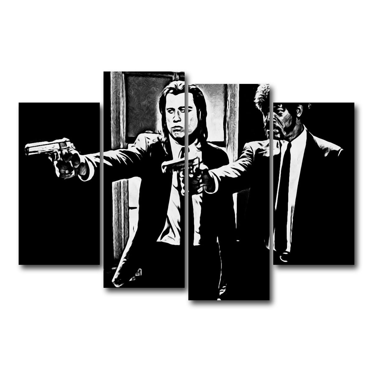 AUTO-MOCKUP WHITE | pulp fiction | 4 Piece | Gallery Wrap Canvas | group=4_short