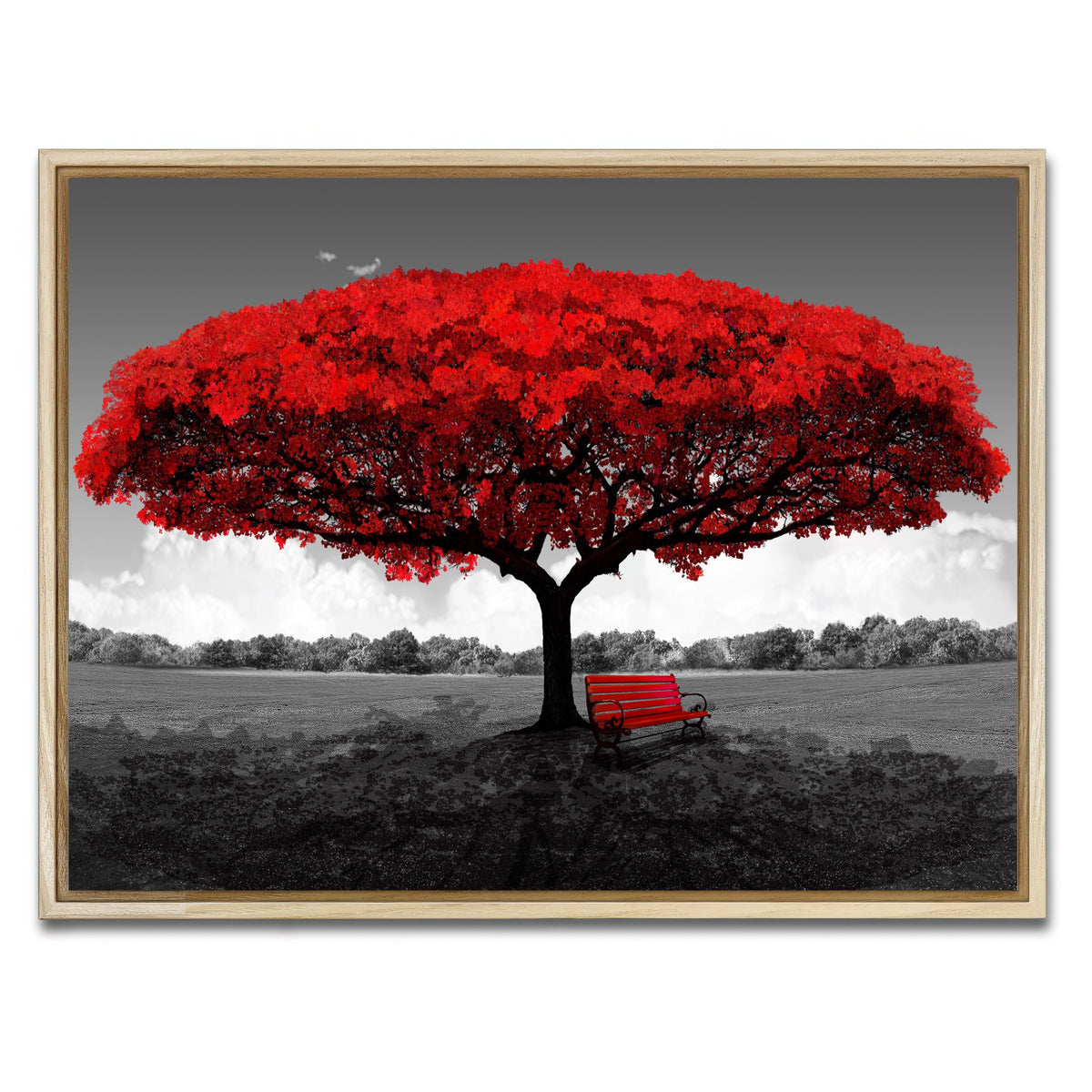 AUTO-MOCKUP WHITE | red tree | 1 Piece | Natural Framed Canvas | group=4x3