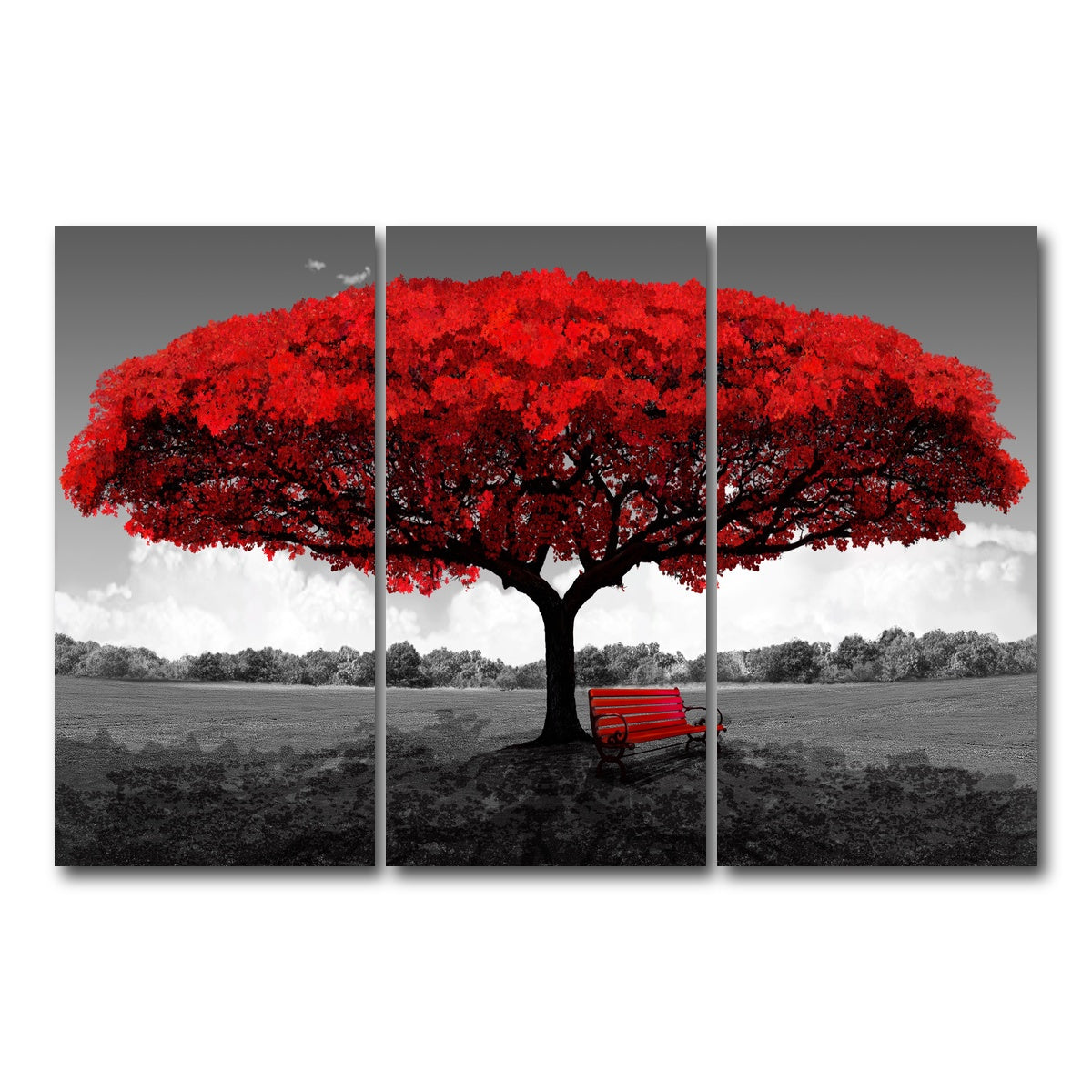 AUTO-MOCKUP WHITE | red tree | 3 Piece | Gallery Wrap Canvas | group=12x24