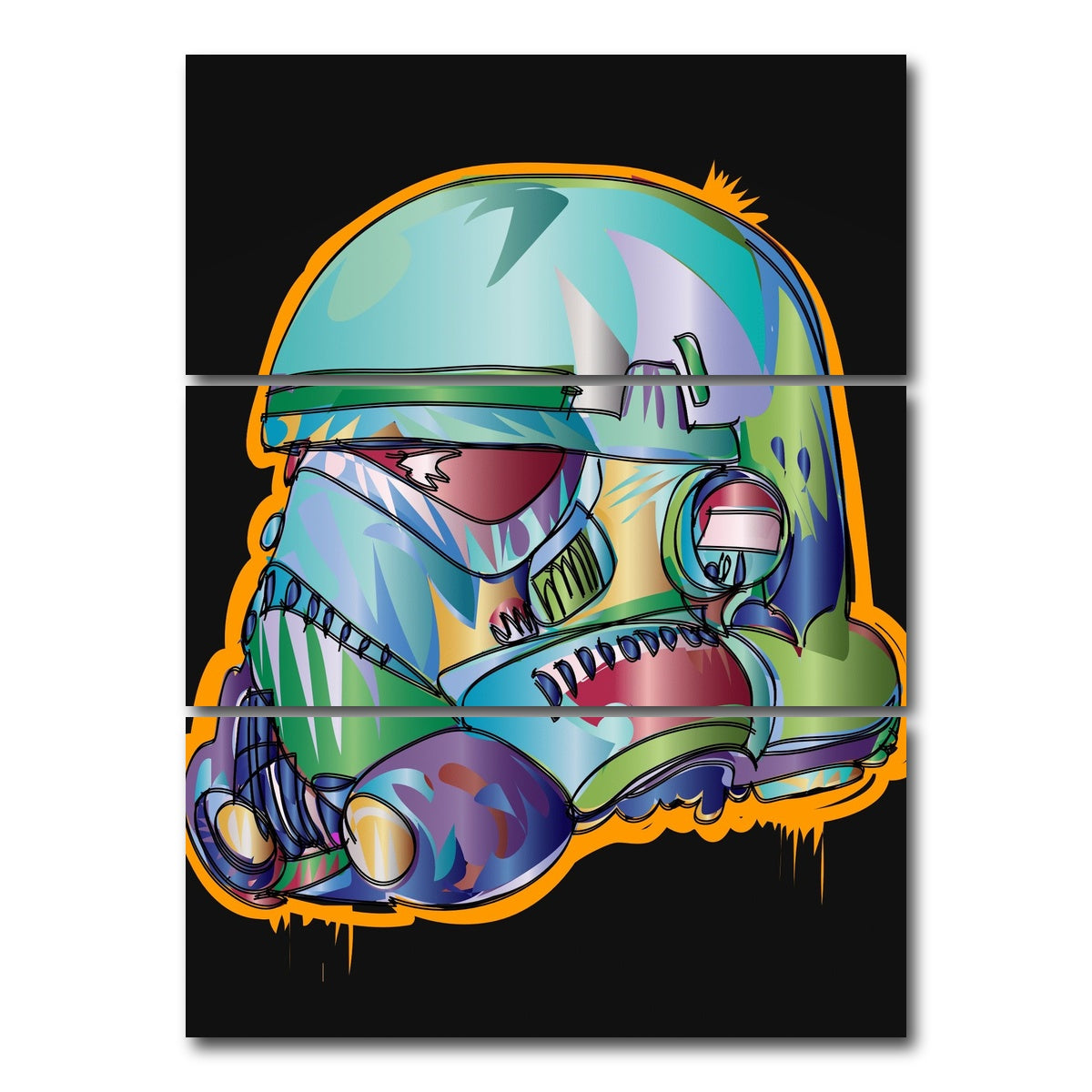 AUTO-MOCKUP WHITE | stormtrooper | 3 Piece | Gallery Wrap Canvas | group=8x18_stacked