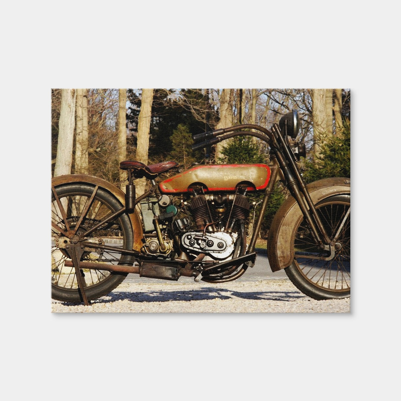 AUTO-MOCKUP WHITE | 1920's Harley Davidson | 1 Piece | Gallery Wrap Canvas | group=4x3