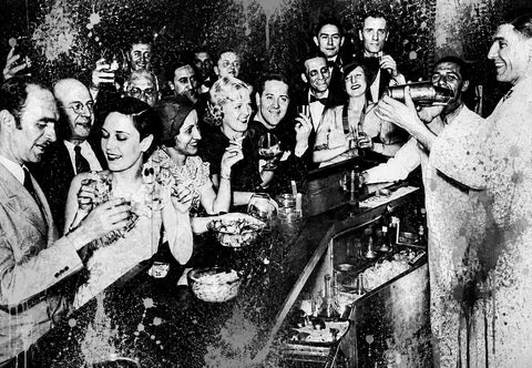 1920s Speakeasy Party Grayscale Wall Art