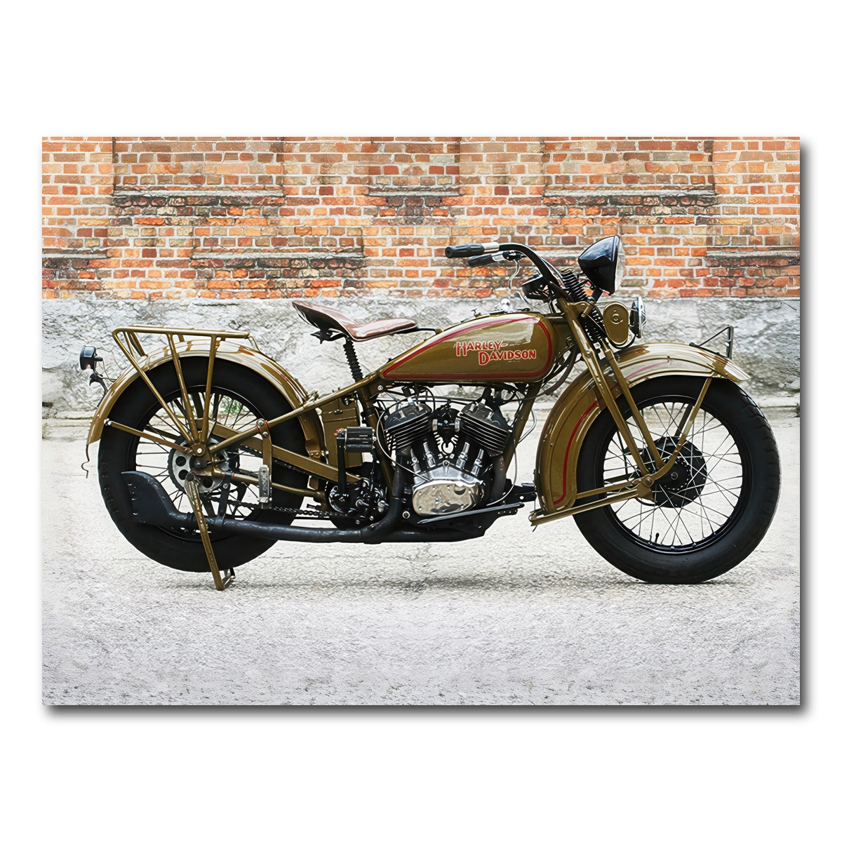 AUTO-MOCKUP WHITE | 1930's Harley Davidson | 1 Piece | Gallery Wrapped | group=4x3